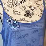 Victoria's Secret SHEER PERIWINKLE BLUE W/DAISIES CHEMISE SIZE MEDIUM 29” LONG Photo 2