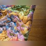 Vintage ATG (All That Glitters) Rayon Chiffon Rectangle Fruit Scarf Yellow Photo 3