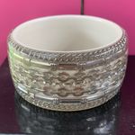 Juicy Couture  Wide Bangle Bracelet Silver Chains And Gems Encased In Lucite Photo 3