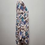 Umgee beige floral babydoll bell sleeve tunic mini dress size large Photo 2