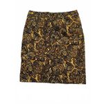Etcetera Skirt Size 2 Brown Black Gold Knee Length Cotton Spandex Designer Photo 1