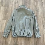 COMINT Genuine Leather Jacket Made in Argentina Size 9/10 Gray Vintage 1980s Photo 2