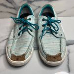 Twisted X Women's Teal Stripe Canvas Casual Hooey Loper Sneakers Shoes Sz 7 Photo 1