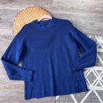 Lululemon  merino wool‎ blend ribbed Crewneck sweater in heathered psychic blue 8 Photo 2