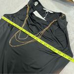 Trina Turk NWT S Vanda Black Draped embellished tank w/Gold Chain Photo 9