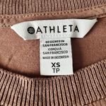 Athleta  Women’s SILK HYBRID Top Rustic Brown Pullover Long Sleeve Shirt Size XS Photo 3