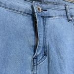 None Lightweight Women’s blue jeans, flared leg with tie details, size large Photo 3