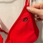 DIXXON NWT fire red hot tanning suit adjustable strap bikini top size large swim Photo 5