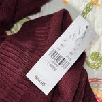 NY&C womens large drop shoulder drawstring hooded sweater dress with pockets NWT Red Photo 6