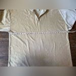 EXPRESS Tricot Beige 1/4 Zip Long Sleeve Velour Pullover Size XL Photo 5