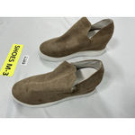 Womans Pullon Casual Booties Eu 41 Us 10 Hidden Wedge Side Cutouts Tan Brown Photo 2