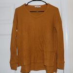 Mustard Waffle Knit Long Sleeve Orange Size XS Photo 0