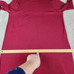 Eileen Fisher  Mock Neck Single Slit Tunic Dress Top Blouse Maroon Size L Large Photo 5