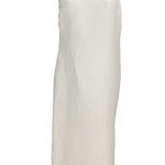 Madewell One Shoulder Unlined Side Slit Linen Blend Body-Skimming Dress Size 00 Photo 0