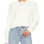 Free People  Easy Street Crop Pullover - Size M - Moonglow White - NWT Photo 0