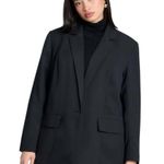 Eloquii  Black Onyx The Fluid Crepe Longline Blazer Size 20 NWOT Photo 0