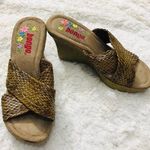 Bongo Neutral Brown Woven Wedge Sandals Size 5.5 Photo 0