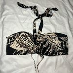 Future Collective by Alani Noelle Black and Tan floral Bandeau Crop Top Size XXL Photo 3