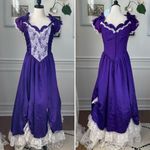 Vintage 80s Zum Zum Purple Little Bo Peep Prom Dress M 8 10 Photo 1