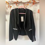 Stoosh  Black Blazer with white contrast piping Photo 6