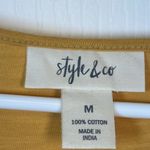 Style & Co  Mustard Orange Yellow Bell Sleeves L/S Tunic Shirt Med EUC #0600-OC Photo 4