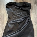 Aritzia  Ten by Babaton Black Satin Strapless Dress Photo 4