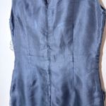 Samuel Dong 100% Silk 3D Rosette Brodee Organza Shift Dress Size 8 Black‎ Black Photo 5