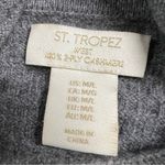 St. Tropez  West Grey 100% 2-Ply Cashmere Poncho Sweater Size Medium/Large EUC Photo 5
