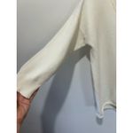 Madewell white sweater size S cotton waffle knit v neck quarter sleeves Photo 2
