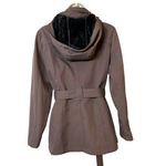 Gerry Softshell Belted Jacket Womens S Removable Hood Warm Faux Fur Coat Red Photo 2