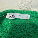 ZARA  Green Crochet Knit Top Photo 2