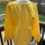 Boston Proper New Woman’s Blouse Design  Size L Large Habanero Gold Top Shirt Photo 3