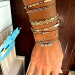 Boutique NEW Solid Gold Plated 7 pc Boho Stacking Bracelet Set Photo 4