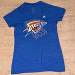 Adidas  size XL OKC Thunder bedazzled short sleeve tee Photo 0