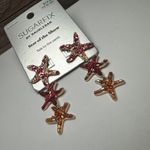 BaubleBar Sugarfix By  Starfish Pink Orange Gold Tone Dangle Pierced Earrings Photo 6