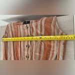 Jason Wu J Striped Linen Button Front Jumpsuit Terracotta Relaxed Comfy Small Photo 12