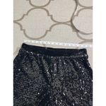 CHICO'S Holiday Velvet Black Sequins & Panne Tapered Ankle Pants, Size .5 (6) Photo 5