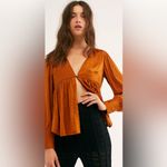 Free People Show Stoppin Blouse NWT Flowy Long Sleeve Fall Boho Size Medium Photo 7