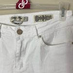 Indigo Rein #116 white stretch eyelet with zigzag raw hem jeans Photo 6