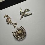 Flamingo , Peacock, Flying Bird Lot Of 3 Rhinestone Gold Tone Brooch Pins Photo 9