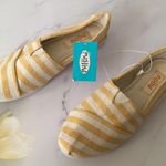 Yellow Canvas Flats, Size 7 Photo 0