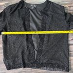 Laurence Kazar VTG Lawrence Kazar Black Floral Beaded Sequin 100% Silk Evening Jacket XL, Lined Photo 10