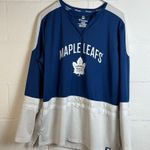Fanatics Toronto Maple Leafs Woman’s Hockey Jersey Blue and White Athletic Sz XL Photo 0