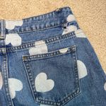 Cider  Denim Jeans with White Heart Pattern Photo 2