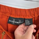 Requirements Vintage  Maxi Skirt Womens Medium Orange Linen Boho Western Beaded Photo 9