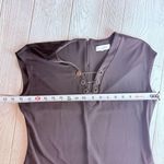 Calvin Klein  body con style midi dress business casual black dress button detail Photo 5