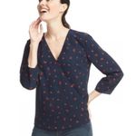 Draper James Purple Hampton Wrap 3/4 Sleeve Top 8 Photo 6