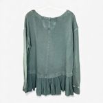 Susina Sage Green Ruffle Hem Sweatshirt Size L Size L Photo 2