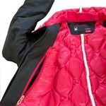 Spyder Duck Down Winter Jacket Black Shell Pink Interior Womens Size 10 Medium Photo 7