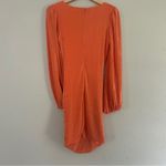 Hello Molly NWT  Orange Bodycon Dress Bishop Sleeves Party Going Out Colorful Photo 7